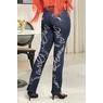 Expression Rhinestone Affirmation Slim-Leg Jeans in Stretch Denim, , large