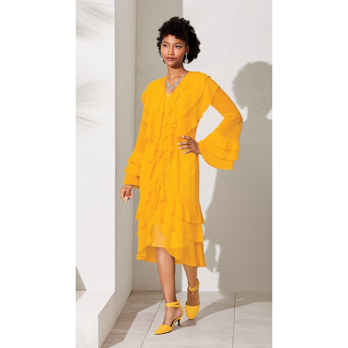 Khaleda Tiered-Ruffle Jacket Dress, , large