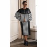 Felizia Faux-Leather Cape Jacket Dress, , large