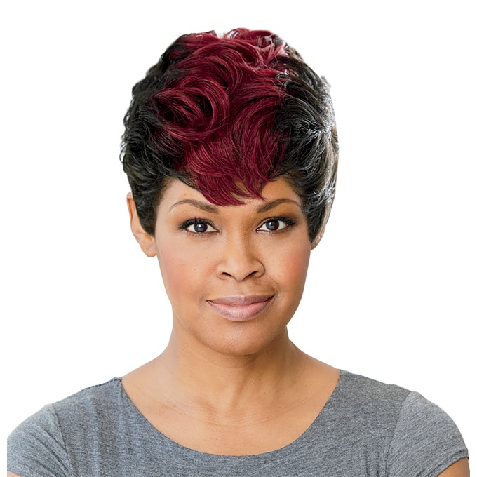 Bold Ledisi Wig, Off Black Burgundy, large