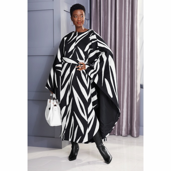 Bree Belted Cape Coat, , large