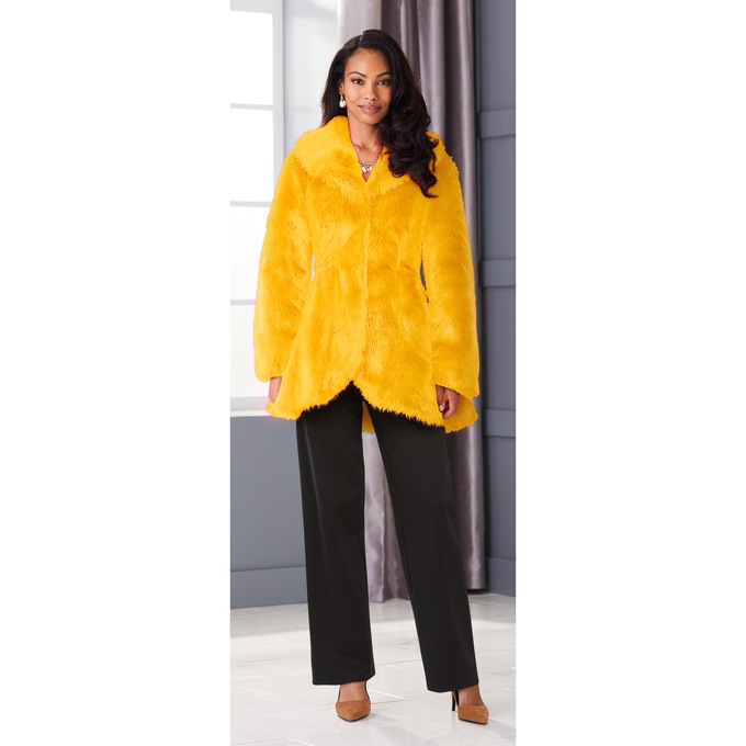 Madelyn Faux Fur Coat, , large