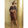 Judiana Metallic Jacquard Fringe Jacket Dress with Sleeveless Sheath, , large