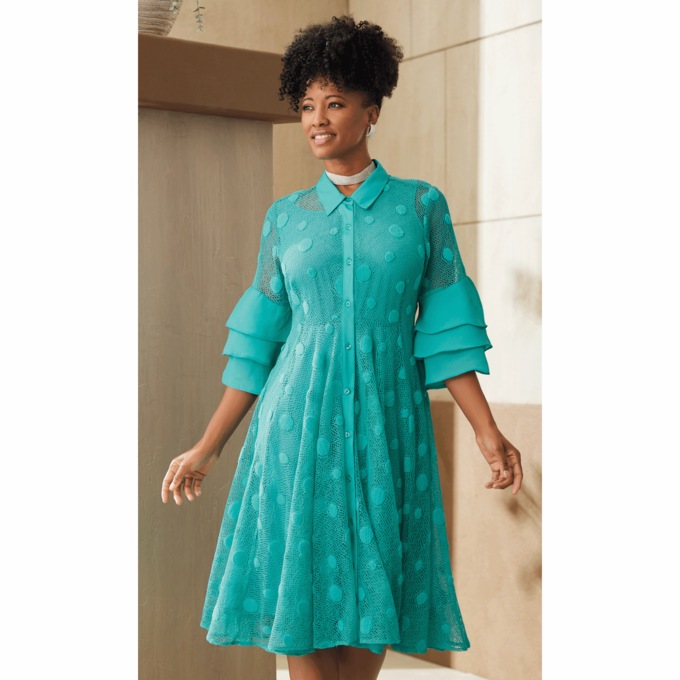 ★LOOPLOOP★Mesh Beach Dress★Rosy Dots_Dark Grey★大人気★ Textured Dot Mesh Dress | ASHRO
