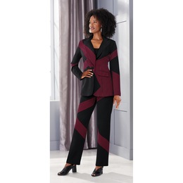 Mixed-Media Pant Suit, , large