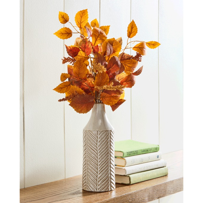 Ceramic Linear-Texture Vase, , large