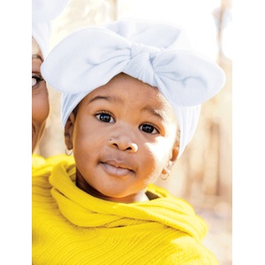 Mini Queen Turban, White, large