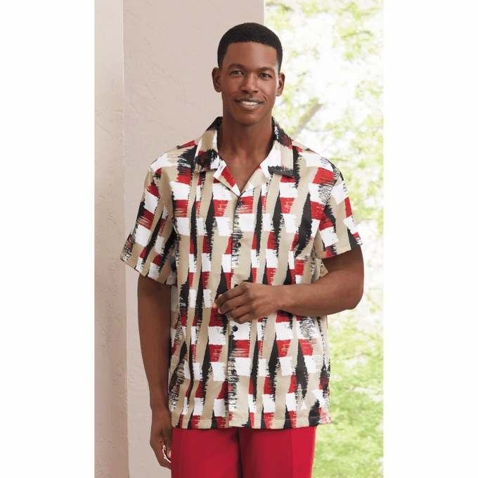 Jeff Printed Camp Shirt ASHRO