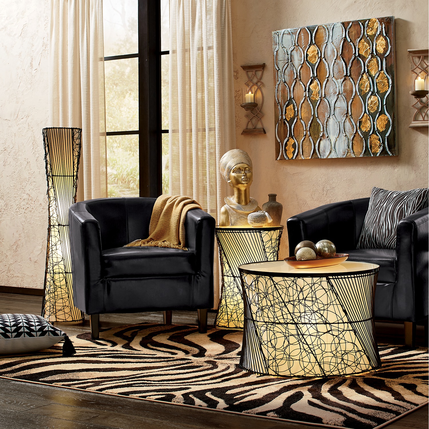 Zeke Floor Lamp, End Table and Coffee Table | ASHRO