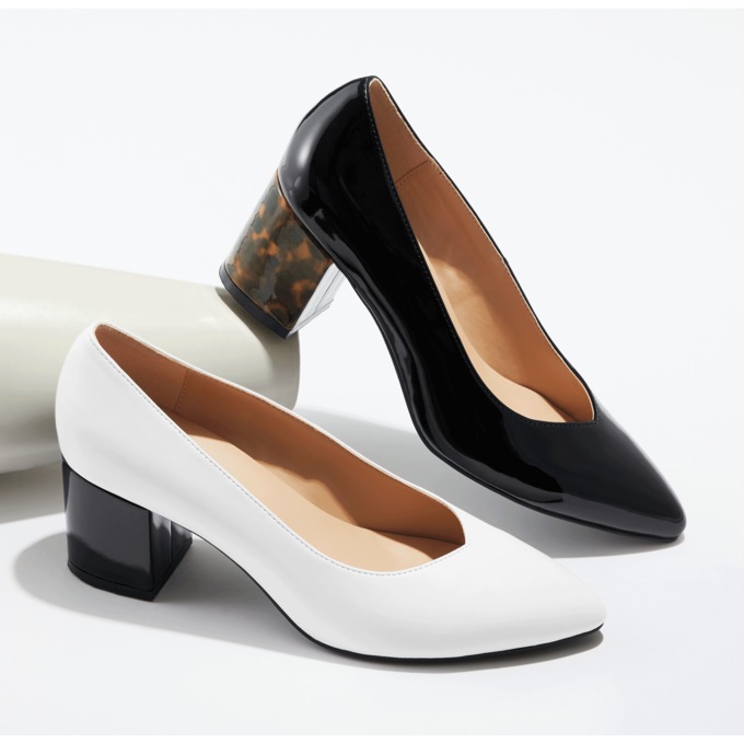 Colorblock Heel Pump, , large