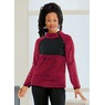 Diamond Fleece Pullover, , large