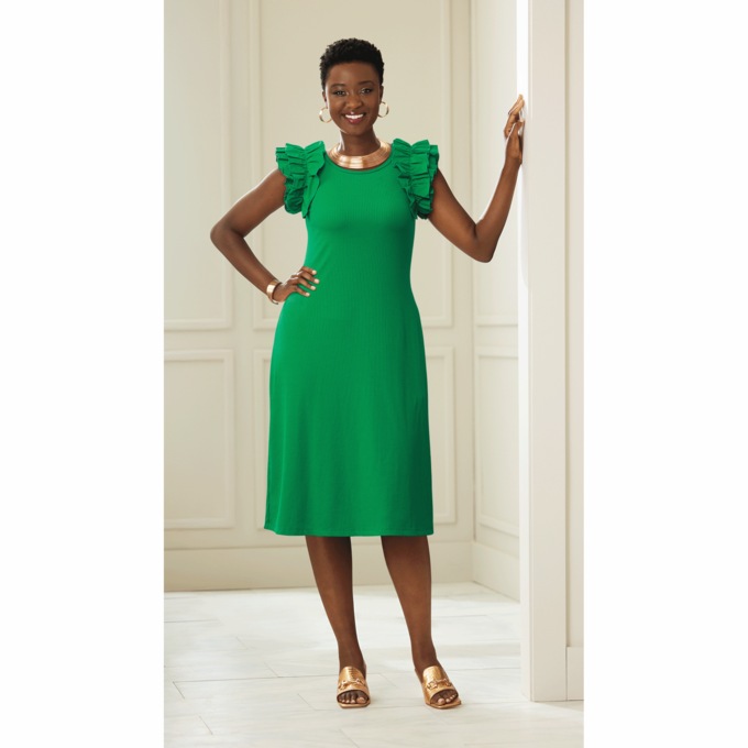 Keetra Knit A-Line Dress, , large