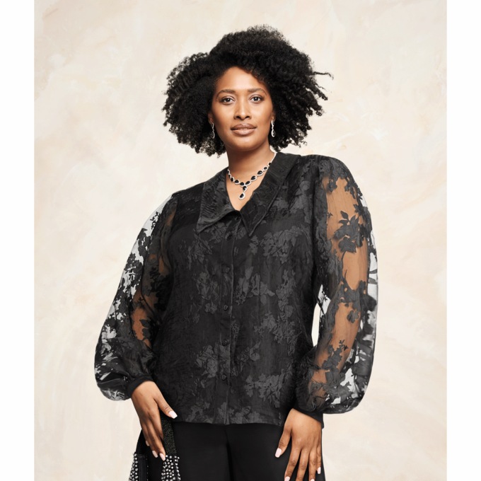Daisy Lace Blouse, , large