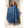 Jessica 2-Piece Jacket Dress with Sheer Cape, Denim Print, large