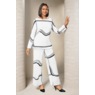 Rhena Reversible Double Sweater-Knit Pant Outfit with Boatneck Top, , large