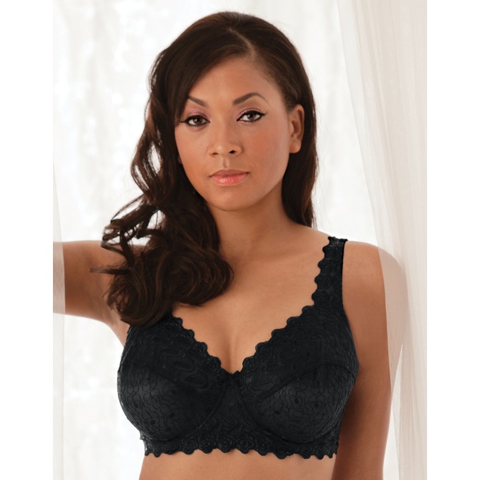 Lace Bra, Red, large