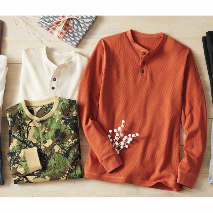 3-Pack Thermal Henleys, , large