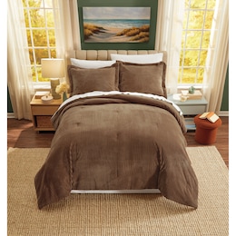 Color Connection Corduroy Down-Alternative Comforter Set, , large