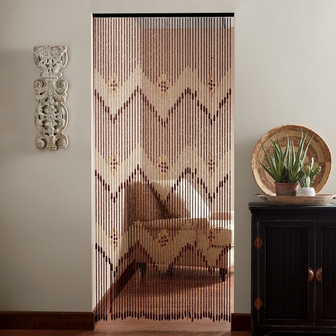 Chevron Beaded Room Screen, , large