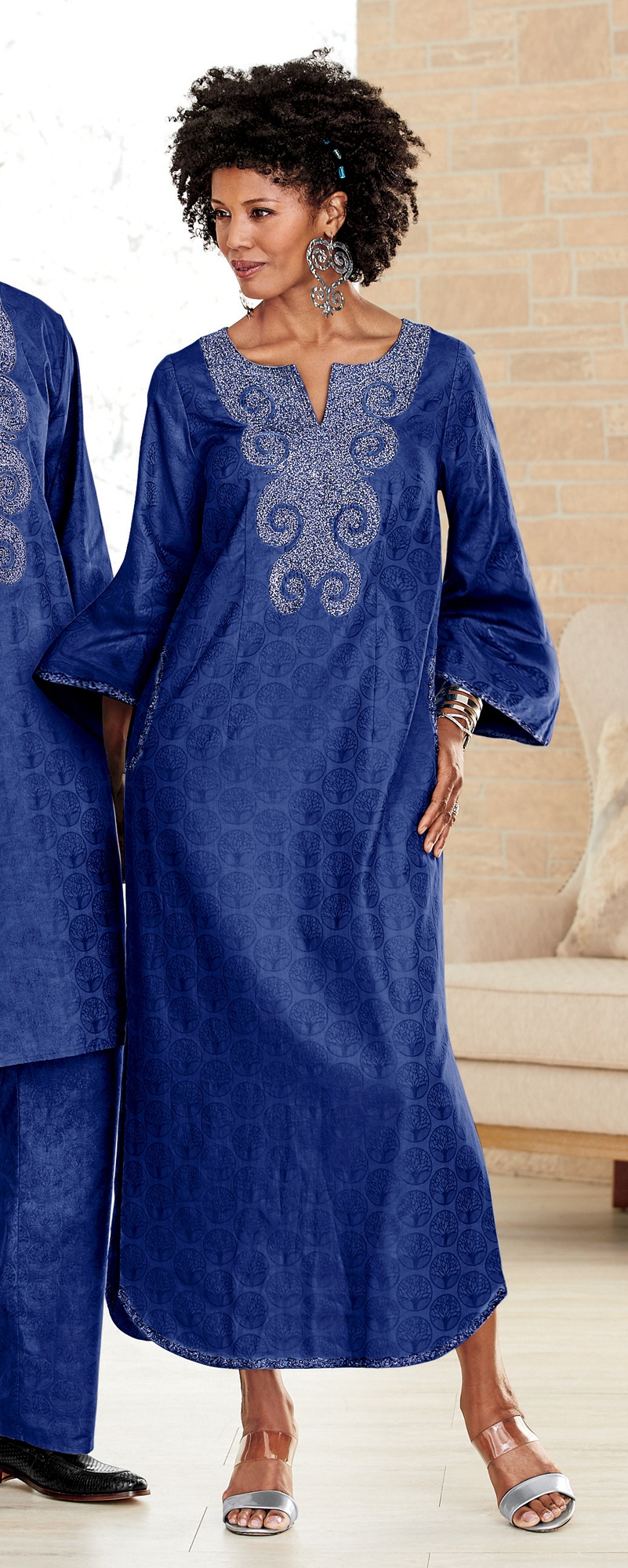 embroidered caftan