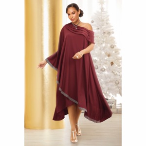 Sisi Off-The-Shoulder Women&#39;s Caftan with Rhinestone Trim, , large