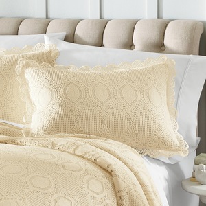 Lace Overlay Sham, , large