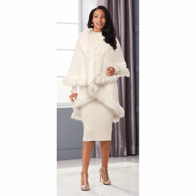 Zelda Knit Cape, , large