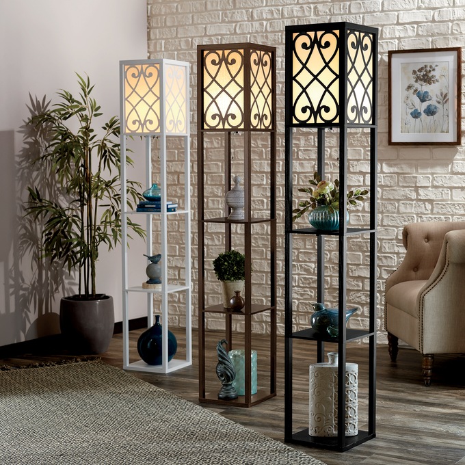 Eurico Floor Lamp with Shelves | ASHRO