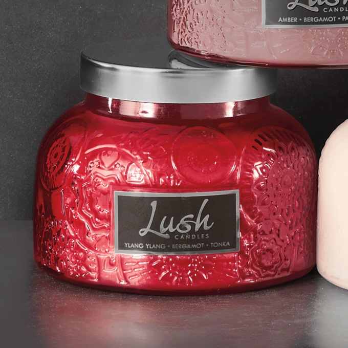 Lush Luxe Debossed Candle, , large