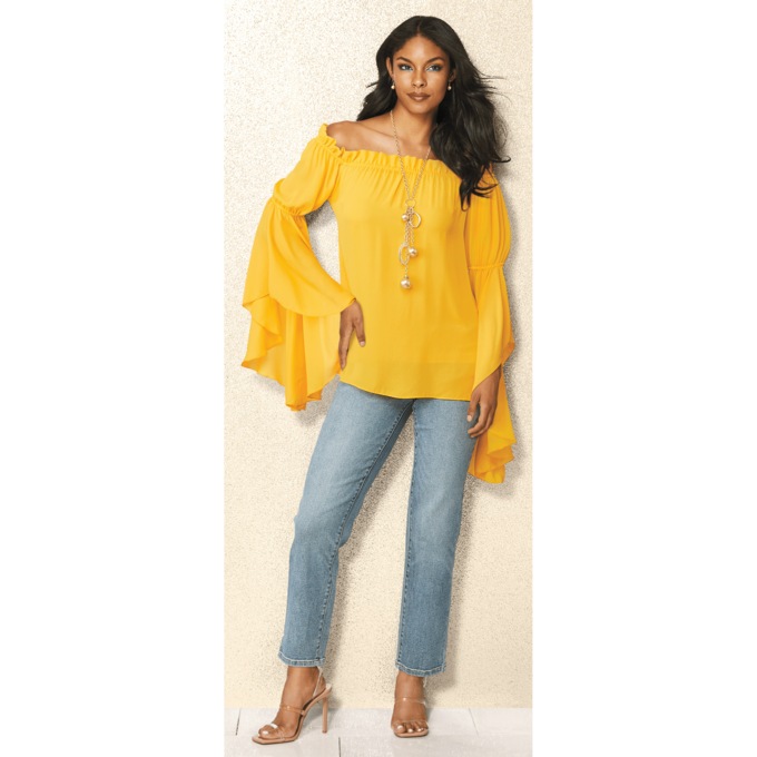 Martie Blouse, Yellow, large