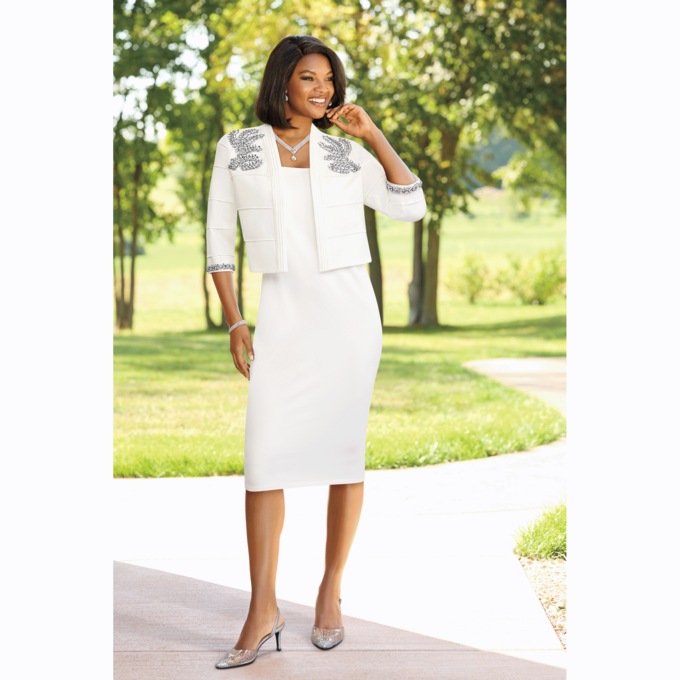 Marshadee Embellished Jacket Dress, , large