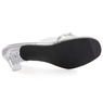 The Classique Vinyl Rhinestone Slide for Women with a Clear 2.5" Lucite Heel, , large