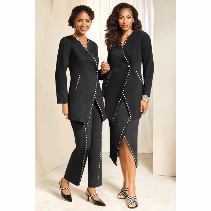 Pirita 3-Piece Pearl-Trim Wardrober, , large