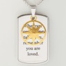 Two-Tone Stainless Steel Inspirational Pendant, , large