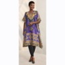 Lulit Short Caftan with V-Neck in Regal Border Print, , large
