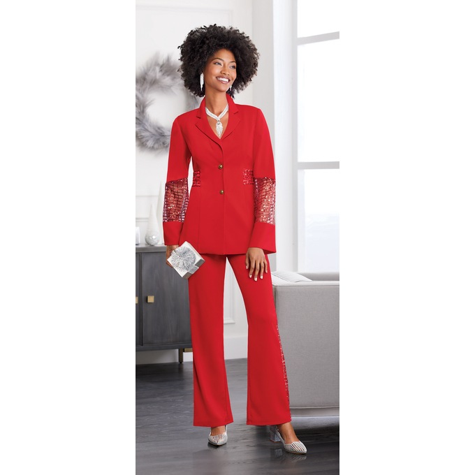 Red-Hot Pant Suit