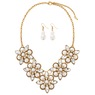 Faux Pearl Necklace/Earring Set, , large