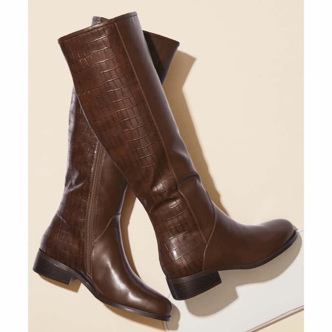 Croco-Print Boot, , large
