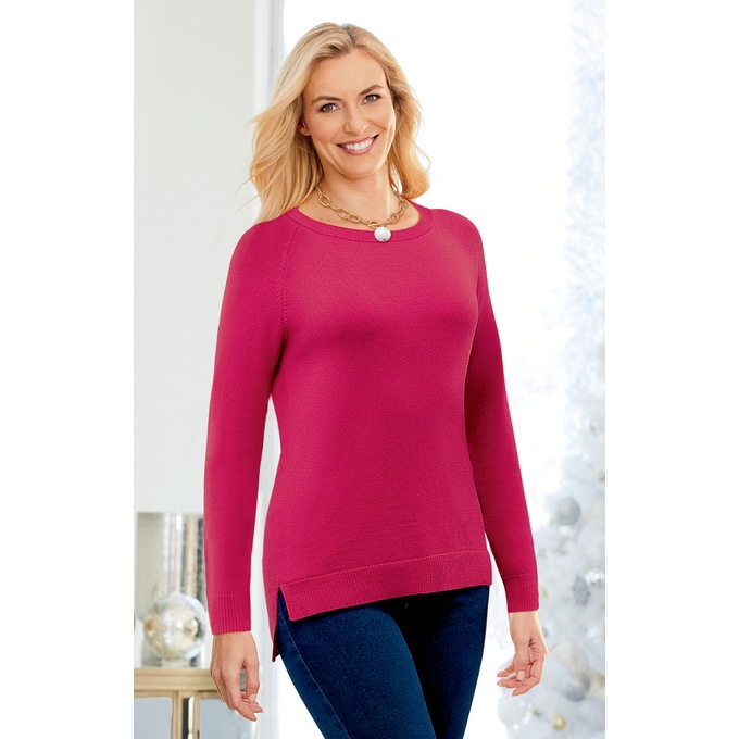 Cashmere-Blend Sweater, , large