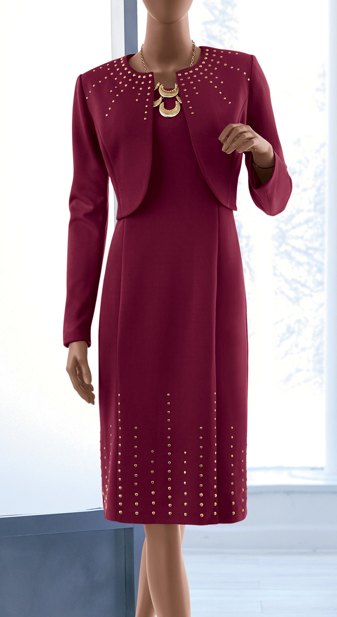 embellished jacket dress