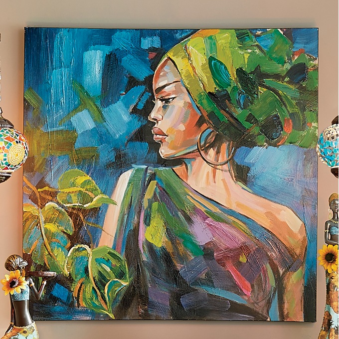 Yshina African Lady Canvas, , large