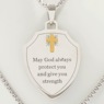 Two-Tone Stainless Steel Inspirational Pendant, , large