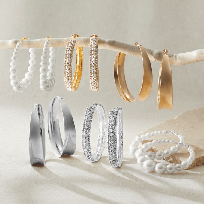 3-Pair Hoop Set , , large