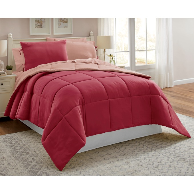 Color Connection Reversible Down-Alternative Comforter Set, , large