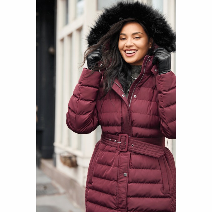 Insulated Puffer Parka with Belt, , large