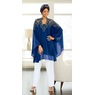 Shawna Open-Front Caftan, Navy, large
