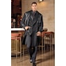 Sylvester Men&rsquo;s Faux Suede Trench Coat with Faux Leather Trim, , large