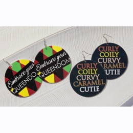 Round Color Statement Earrings, , large