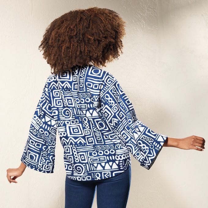 Danai Kimono-Style Statement Top for Women, , large
