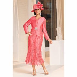 Saleena Lace Jacket Dress &amp; Saleena Hat, , large